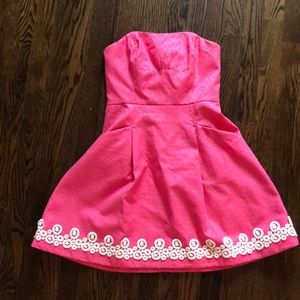 Lily pulitzer strapless dress